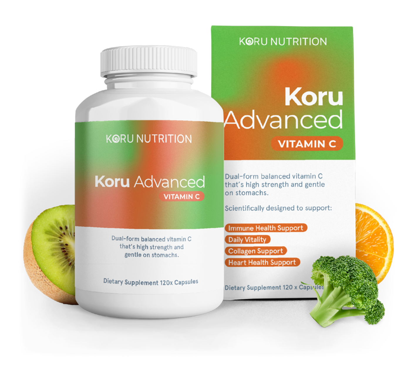 Koru Advanced Vitamin C bottle with retail box